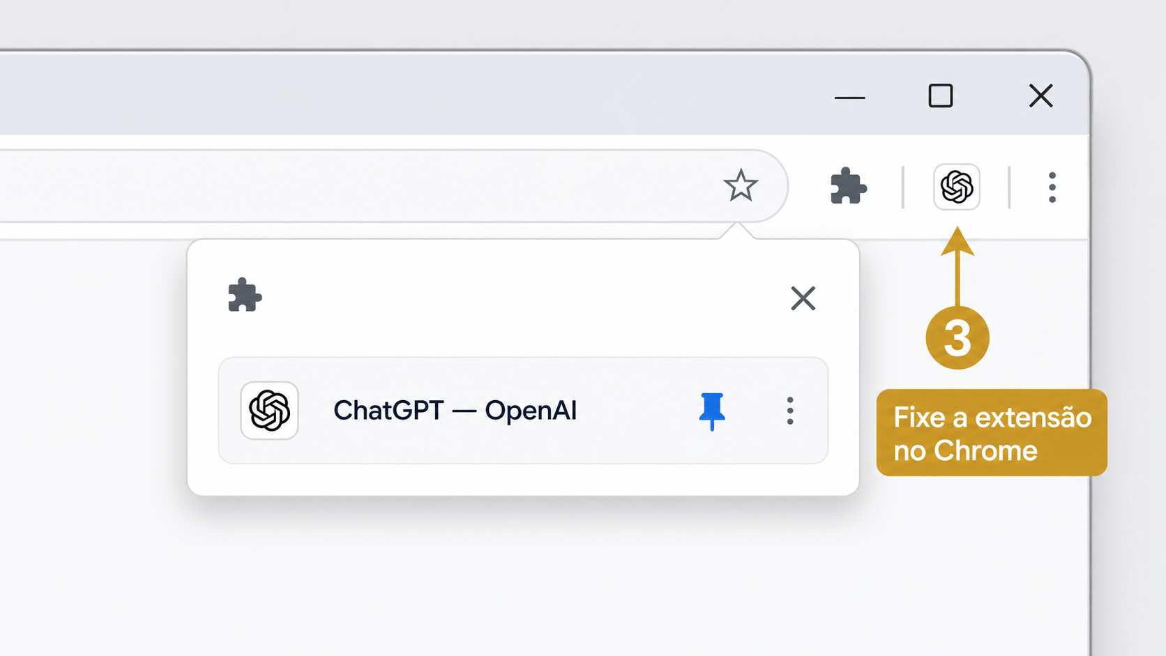 Onde encontrar e fixar a extensão oficial do ChatGPT no Google Chrome